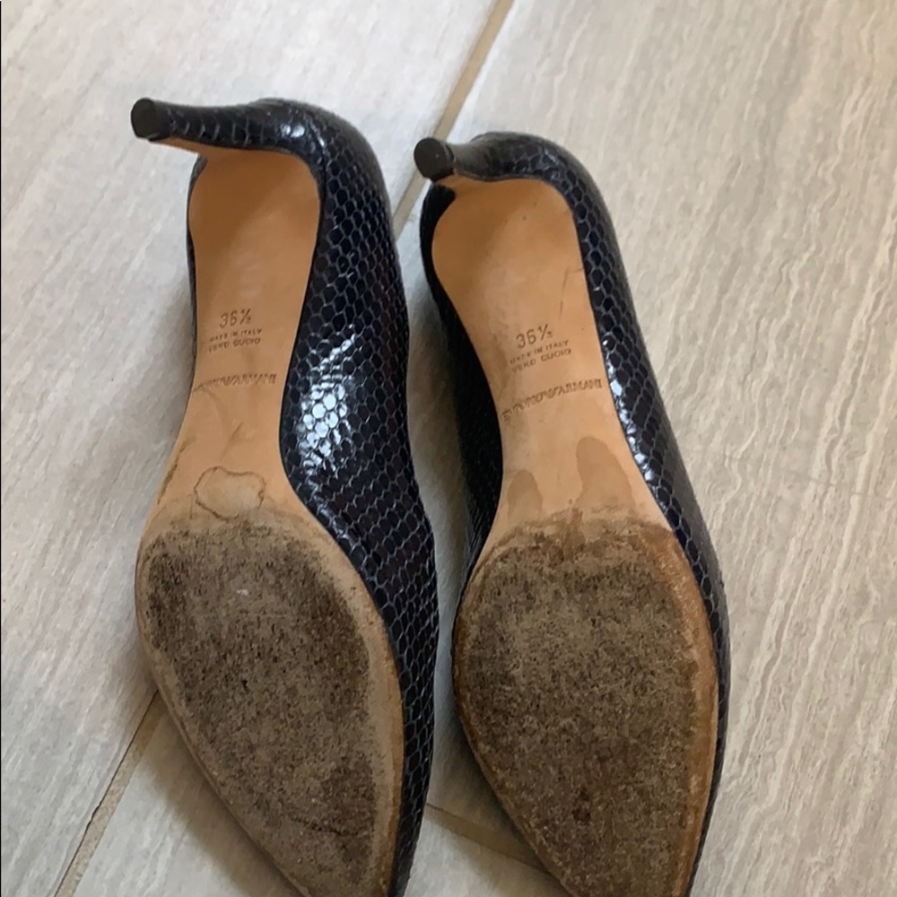 Emporio Armani navy blue mid heels - Picture 5 of 5